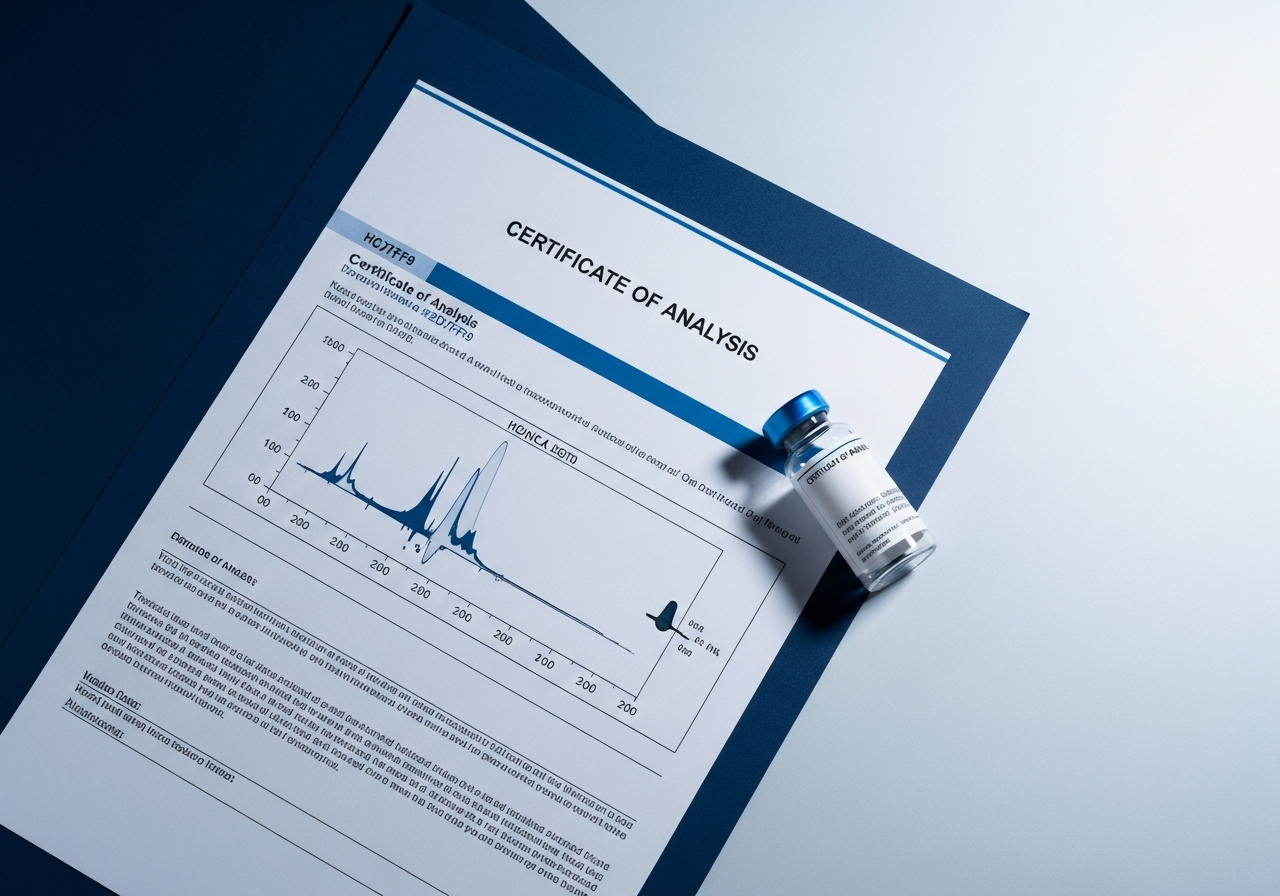Wholesale BPC-157 Certificate of Analysis with HPLC chromatograph chart