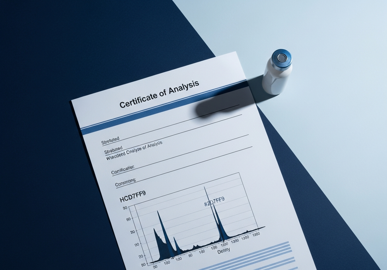 Wholesale Sermorelin Certificate of Analysis with HPLC chromatograph chart