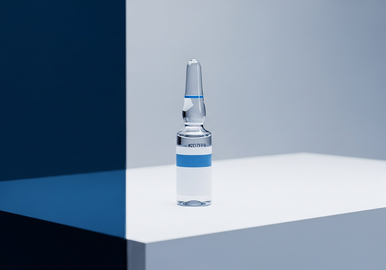 Discreet sexual health pharmaceutical vial in a clinical presentation