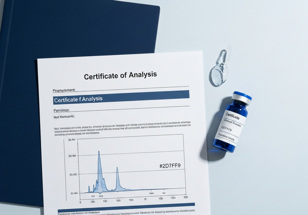 Wholesale TB-500 Certificate of Analysis with HPLC chromatograph chart