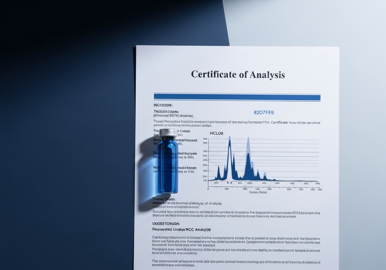 Wholesale Tesamorelin Certificate of Analysis with HPLC chromatograph chart