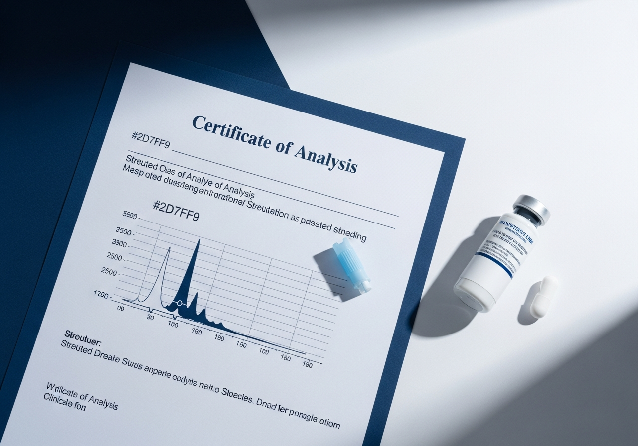 Wholesale tirzepatide Certificate of Analysis with HPLC chromatograph chart